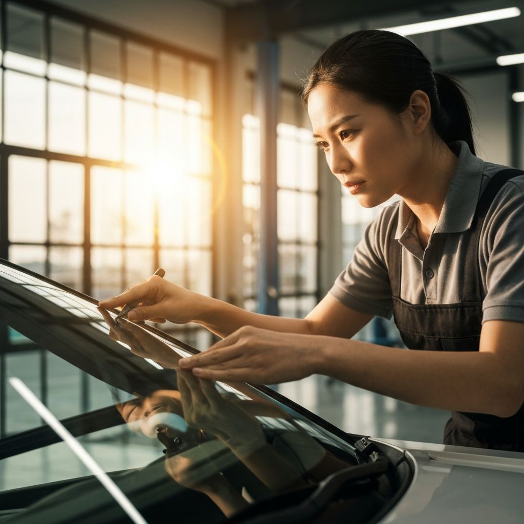 Professional windshield repair service